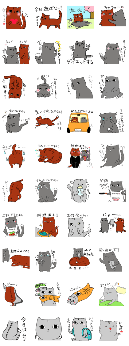 happy love cat