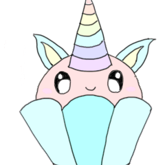 Kawaii unicorn cupcake