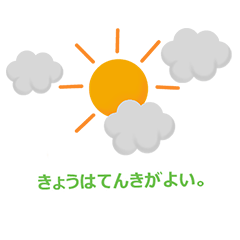 Today's weather:Japanese language