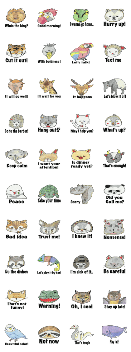 Talking animals of 40 (English)