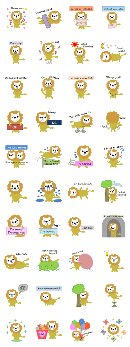 Cute lion's life