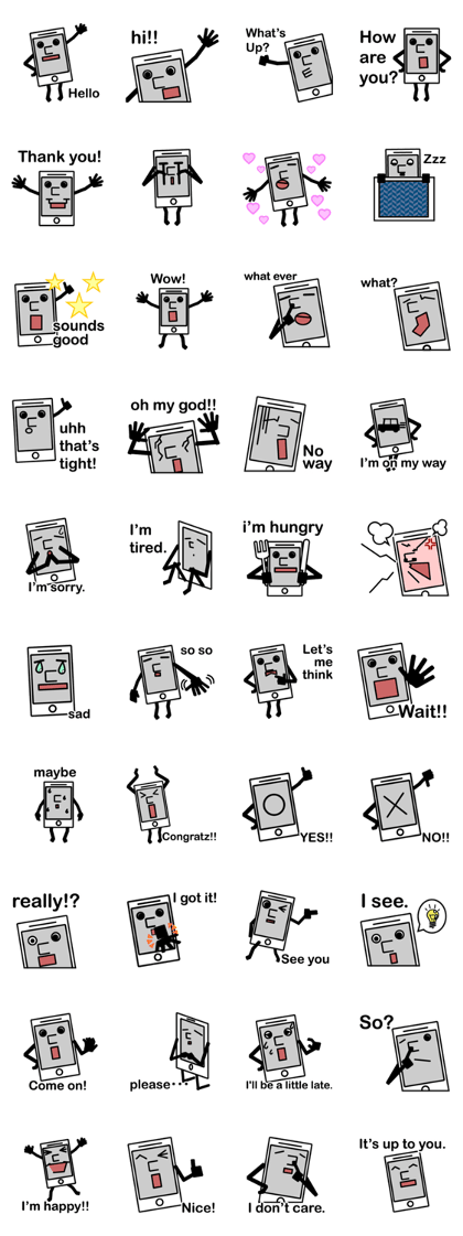 Stickers of Smart phone!
