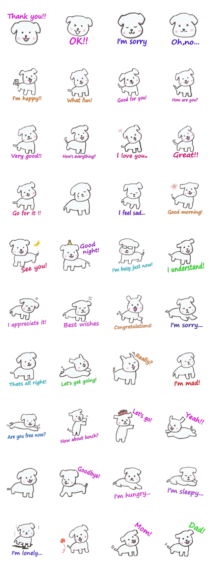 Greeting cute dog!