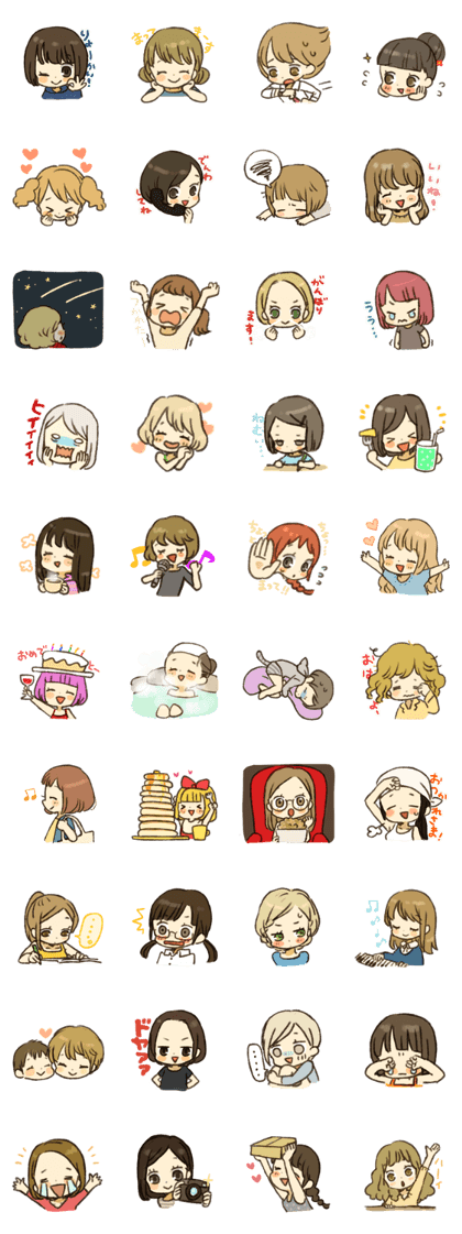 girls stickers part 2