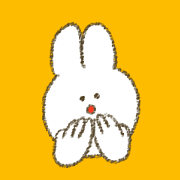 mumbling rabbit sticker