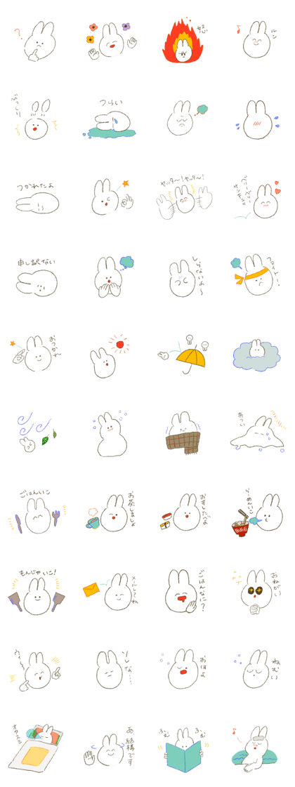 mumbling rabbit sticker