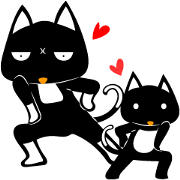 Two cat "Sorry Sticker"