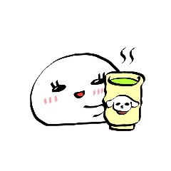 A steamed bun and a puppy