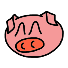 love sticker tadabu pig