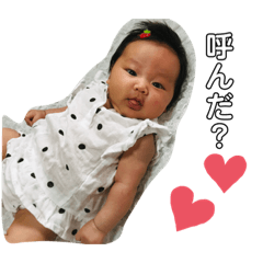 我が子スタンプ。第二子ここちゃん