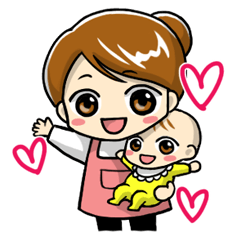 ママと赤ちゃんの育児スタンプ
