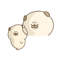 Soft Pug and Shiba inu