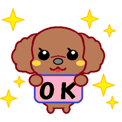 Puppy Sticker(toy poodle1)
