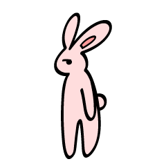 japanese kawaii rabbit sticker