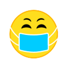 Smiling Face Mask Line Stickers Line Store