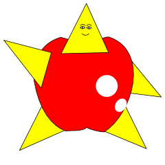 Character apple and star united