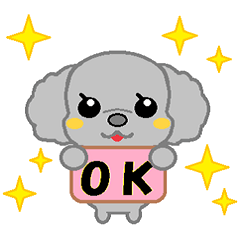 Puppy Sticker(toy poodle2)