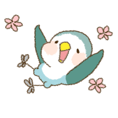 Rosy-faced lovebird YOMOGI Sticker