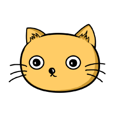 orange strange cat with japanese coment