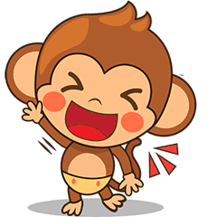 Chiki the cute monkey version 2 – LINE stickers | LINE STORE