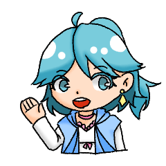 Ran-chan with blue hair