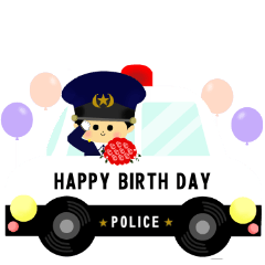 patrol car and police sticker