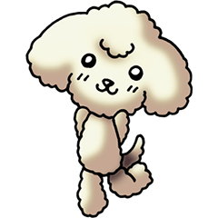 Cute Toy Poodle Sticker(Japanese)