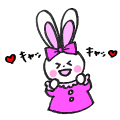 Little cute rabbit stickers