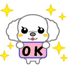 Puppy Sticker(toy poodle3)