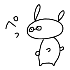 Everyday bunny wears glasses