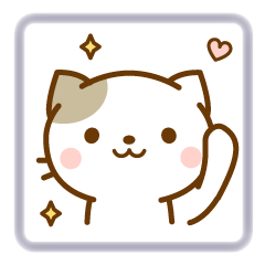 Sticker of bicolor cat