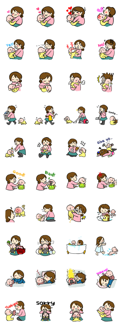 Lovely life of mom and baby