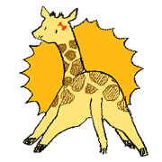 giraffe lady and giraffe man sticker