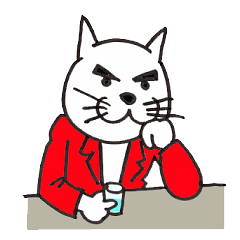 Cat wearing a red jacket