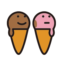 恋人用かわいいアイスクリーム