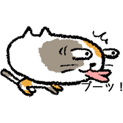 Simple stamp of the tortoiseshell cat Simple stamp of the tortoiseshell cat