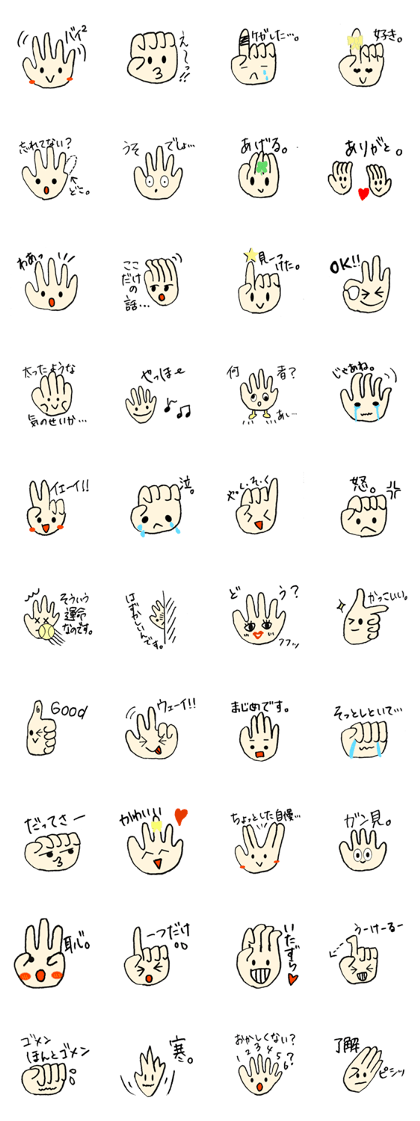 emotions of Mr hands
