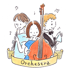 We are orchestra members