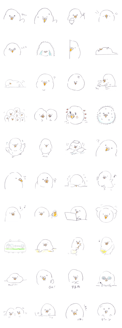 fat white parakeet