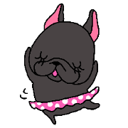 Black French Bulldog Sticker