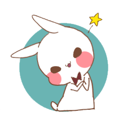 Cute rabbit sticker Daily 1