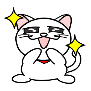 Greetings of a white cat