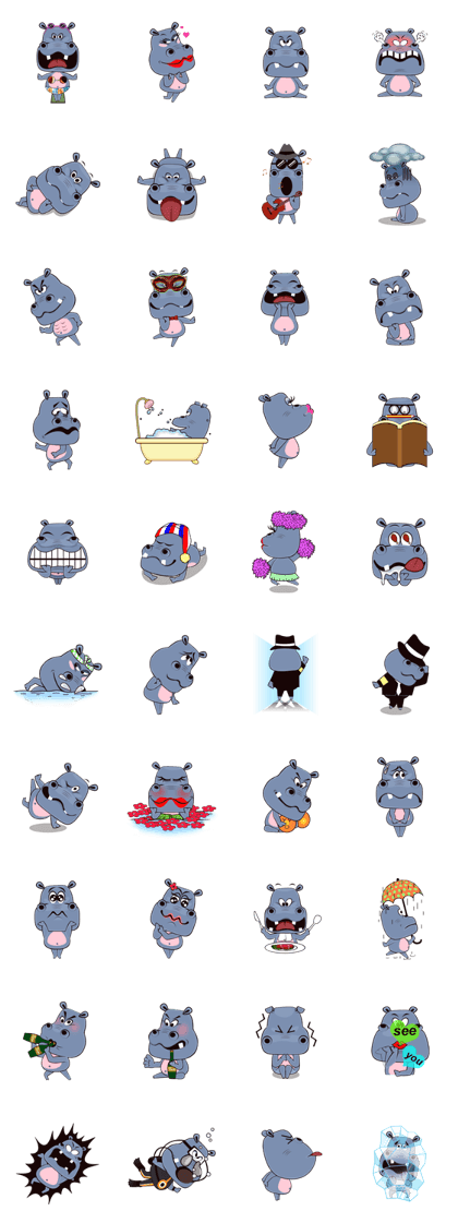 Hugo: top Hippo sticker