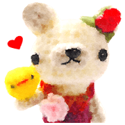 Smiling * amigurumi sticker