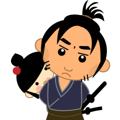 Samurai with a child