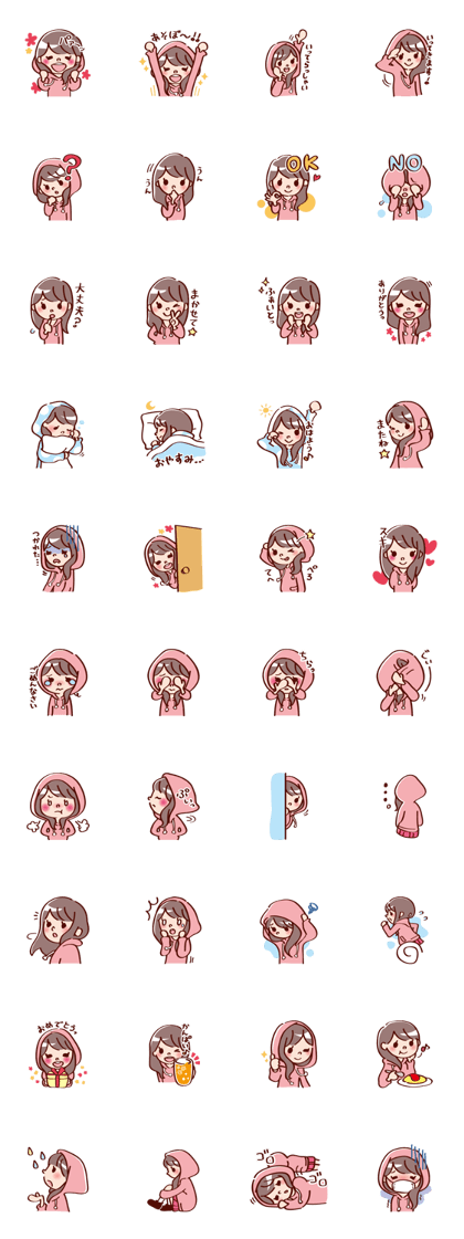 Hoodie girls' sticker