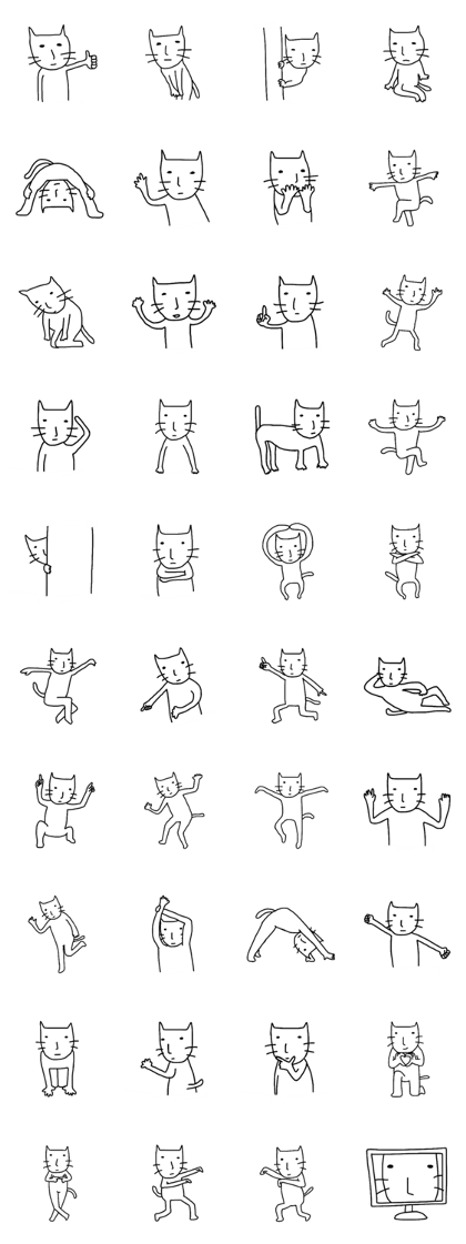 Crazy neko's funny poses