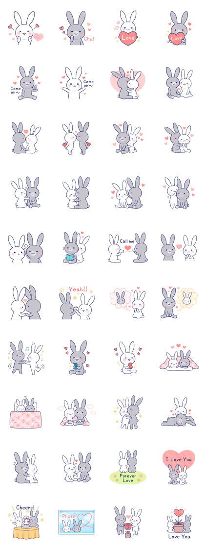 Lovey-dovey rabbit (English)
