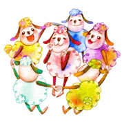 luke54 Warm sheep blessing Sticker
