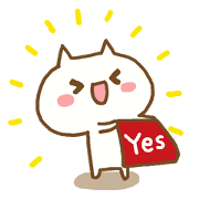 Sticker of the white cats